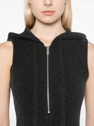 Michael Kors Cashmere-blend Zip Bodysuit In Black