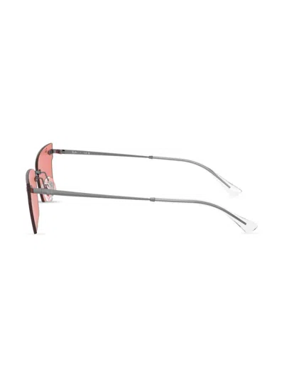 Ray Ban Ray-ban Womens Silver Rb3731 Anh Irregular-frame Metal Sunglasses In Grey