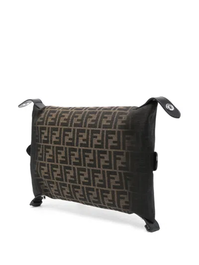 Fendi Small  Siesta Clutch Bag In Brown