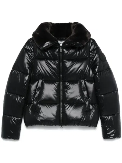 Save The Duck Biddy Puffer Jacket In Black
