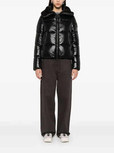 Save The Duck Biddy Puffer Jacket In Black