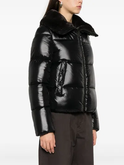 Save The Duck Biddy Puffer Jacket In Black