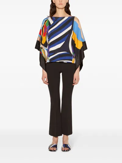 Pucci Iride-print Kaftan In Blue