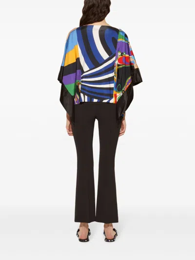 Pucci Iride-print Kaftan In Blue