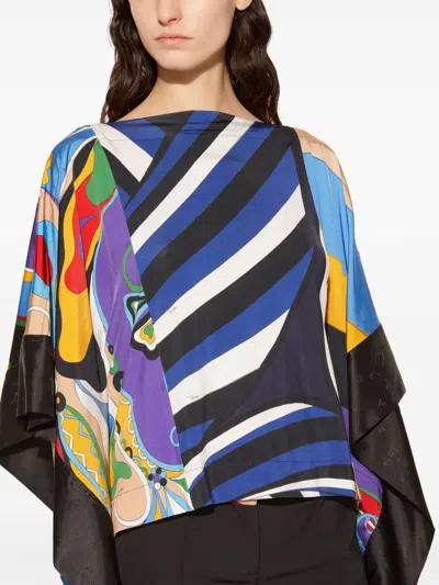 Pucci Iride-print Kaftan In Blue