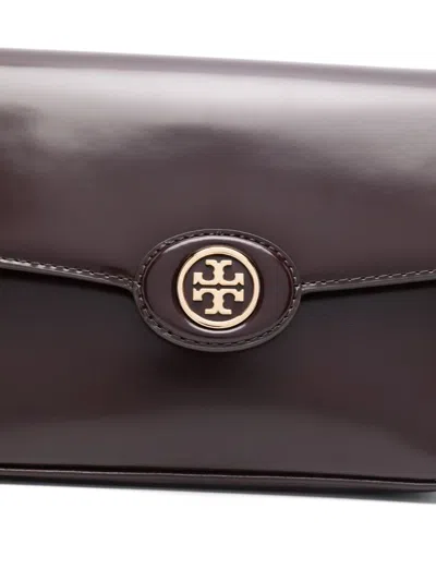 Shop Tory Burch Crosshatched Shoulder Bag In Red