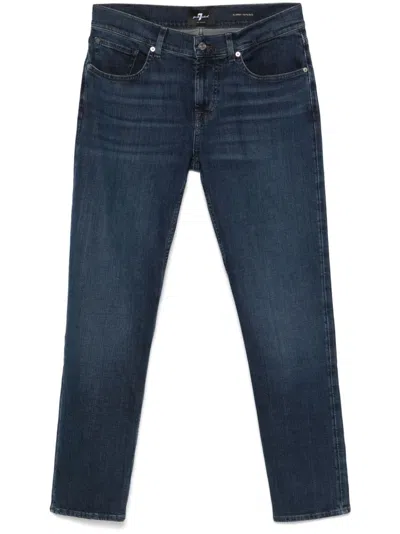 Shop 7 For All Mankind Luxe Performance Jeans In Blue