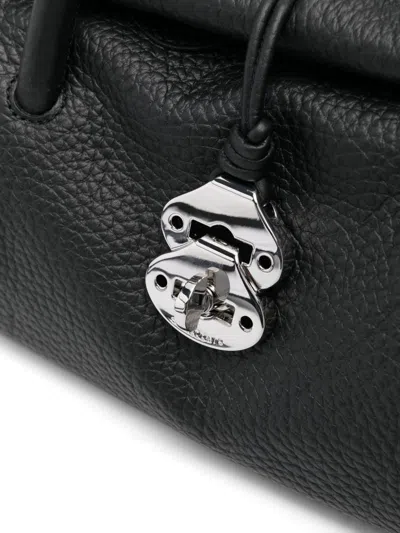 Zanellato Structured Leather Handbag With Dual Handles In Black