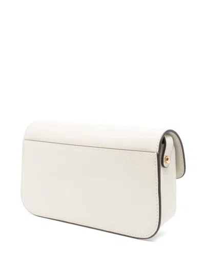 Tory Burch Robinson Spazzolato Cross Body Bag In White