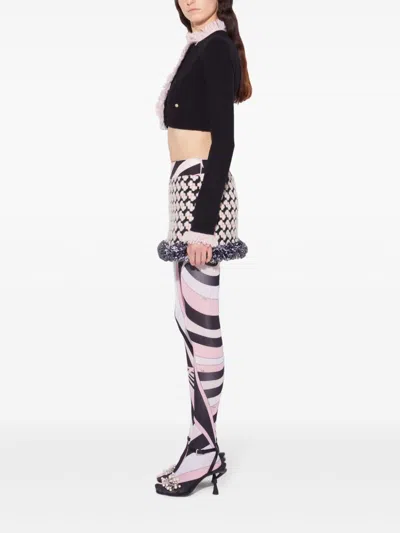 Pucci Tweed Mini Skirt In Pink