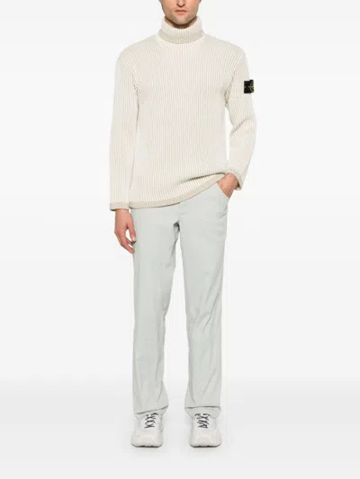 Stone Island Ribbed Sweater In Neutrals