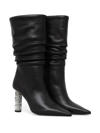 Shop Karl Lagerfeld 95mm Kolumn Boots In Black