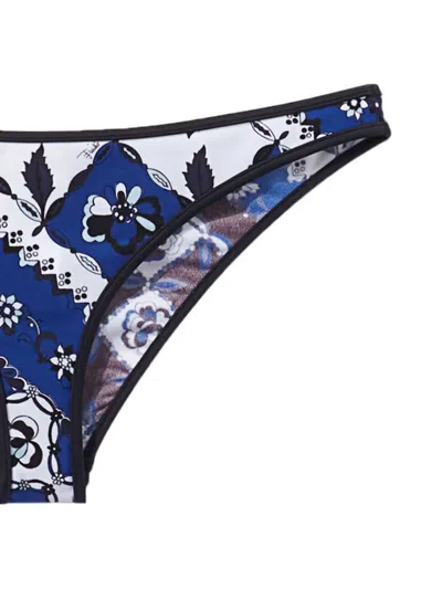 Pucci Orchidee-print Bikini Briefs In Blue