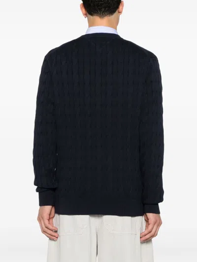 Tommy Hilfiger Boys 8-20 Crewneck Cable Knit Sweater In Blue