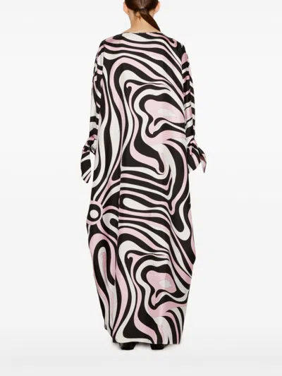 Pucci Abstract-pattern Print Maxi Dress In Black
