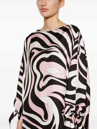 Pucci Abstract-pattern Print Maxi Dress In Black