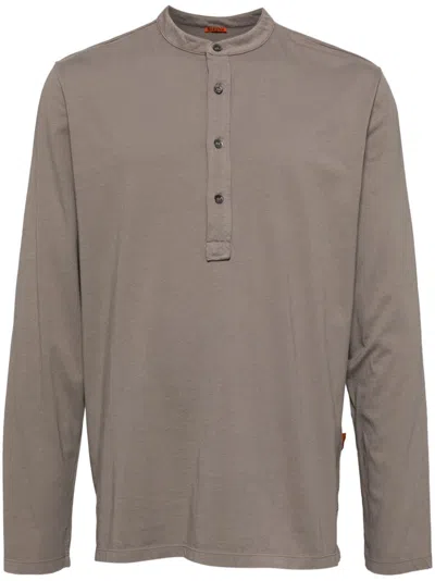 Shop Barena Venezia Half-button T-shirt In Neutrals