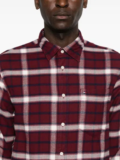 Shop Tommy Hilfiger Plaid-check Pattern Shirt In Red