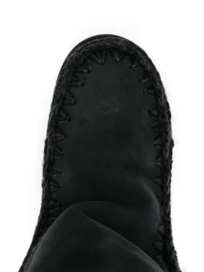 Mou Eskimo 40 Boots With Metallic Finishes In Black