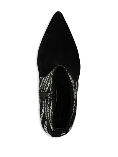 Karl Lagerfeld 100mm Pandara Ii Ankle Boots In Black