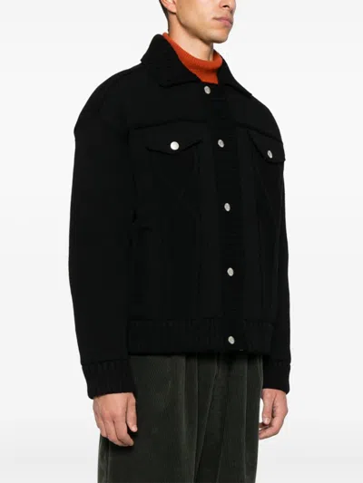Kenzo Knitted Down Jacket In Black