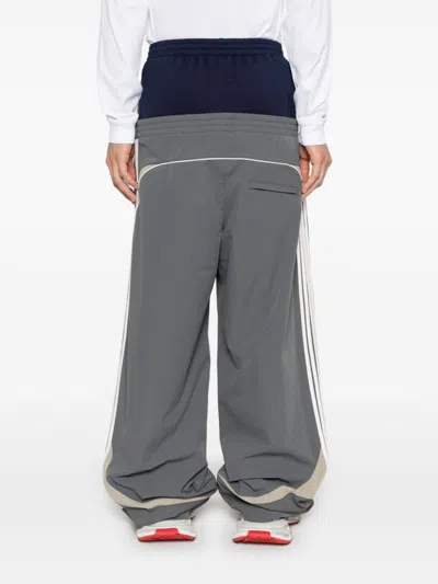 Shop Balenciaga Cut-out Track Pants In Grey