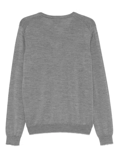 Hugo Boss Virgin-wool Sweater In Grey