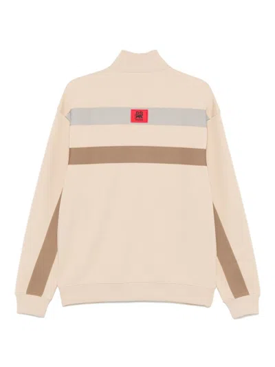 Hugo Boss X Visa Cash App Raccing Bulls Stripped Sweatshirt In Neutrals