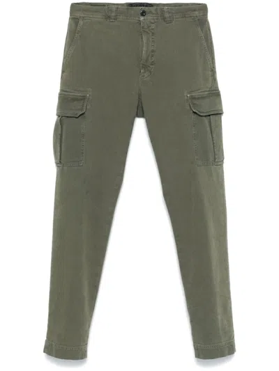 Shop Incotex Tapered Cargo Pants In Green