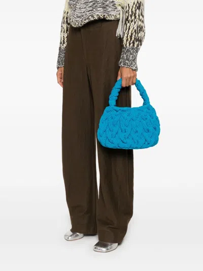 Jw Anderson Cable-knit Tote Bag In Blue