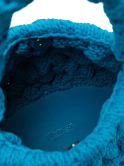 Jw Anderson Cable-knit Tote Bag In Blue