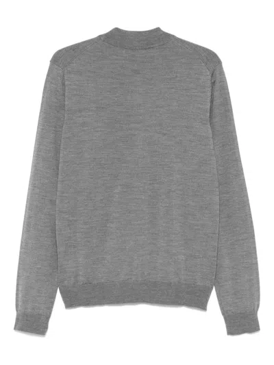 Hugo Boss Virgin-wool Sweater In Grey