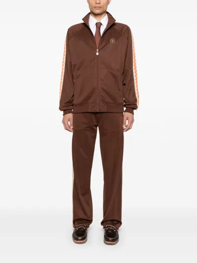 Drôle De Monsieur Long-sleeved Sweater In Brown