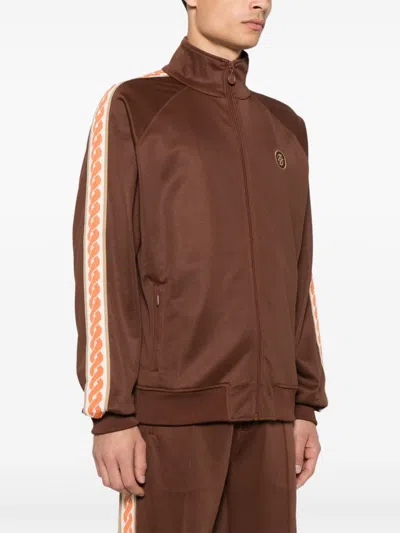 Drôle De Monsieur Long-sleeved Sweater In Brown
