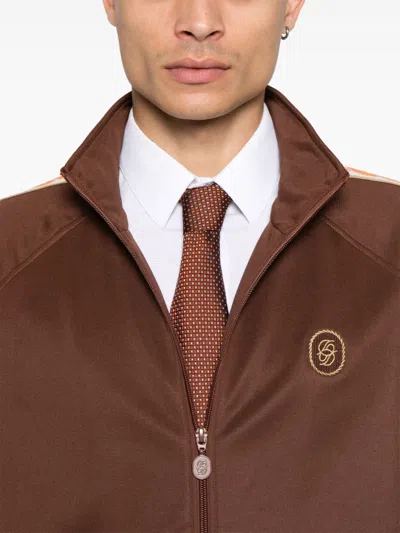 Drôle De Monsieur Long-sleeved Sweater In Brown