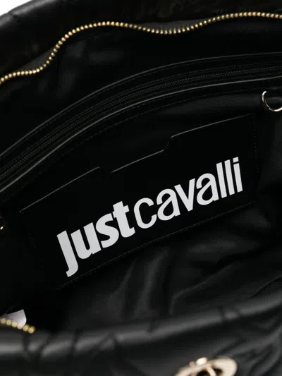Just Cavalli Quilted Tote Bag In Black