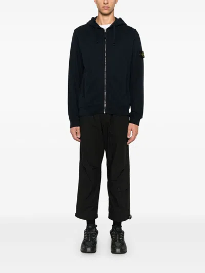 Stone Island Compass-badge Hoodie In Blue