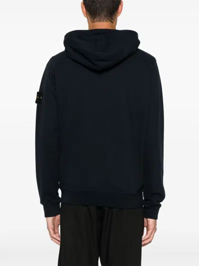 Stone Island Compass-badge Hoodie In Blue