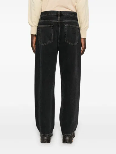 Carhartt Pantalon Newel Black Stone Washed In Black