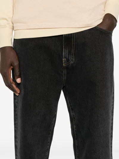 Carhartt Pantalon Newel Black Stone Washed In Black