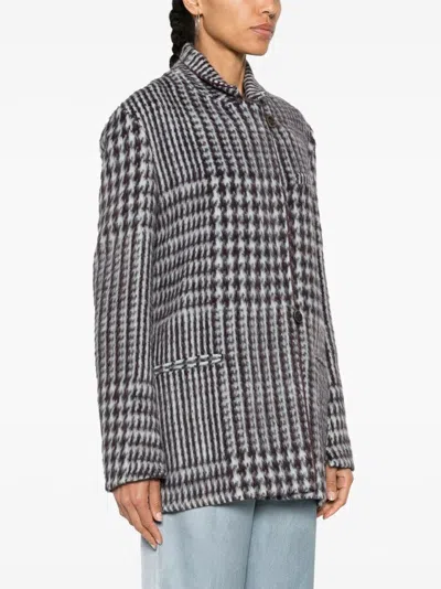 Forte Forte Alpa Jacket With Back Vent And Button Detail In Blue