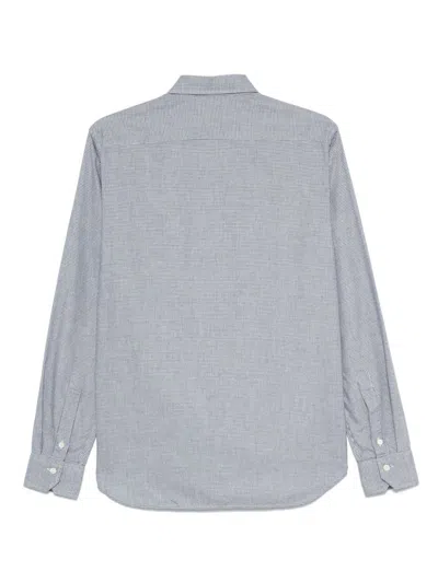 Tintoria Mattei Dogtooth-pattern Shirt In Blue
