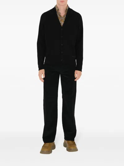 Burberry Button-up Cardigan In Black