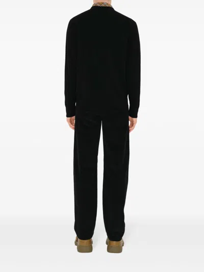 Burberry Button-up Cardigan In Black