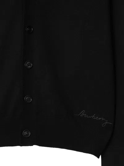 Burberry Button-up Cardigan In Black