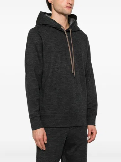 Moncler Logo-print Hoodie In Grey