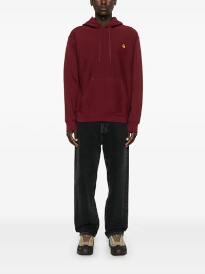 Carhartt Hooded American Script Jacket In Red