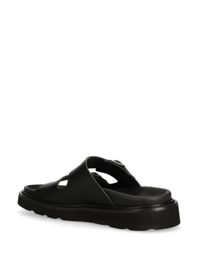 Kenzo Matto Leather Sandals In Black
