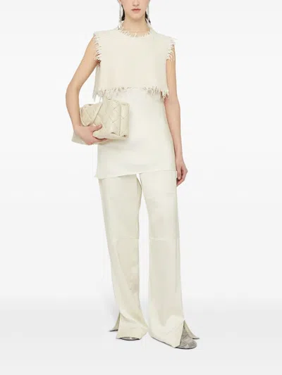 Jil Sander Layered-design Sleeveless Top In White