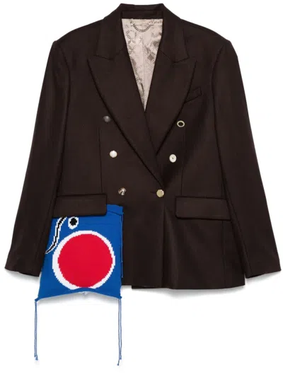 Shop Charles Jeffrey Loverboy Edinburgh Blazer In Brown